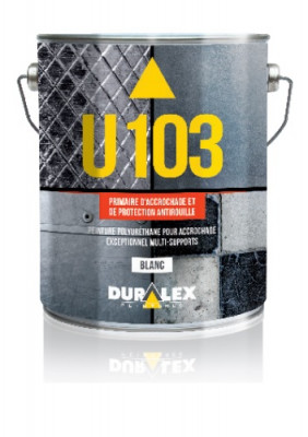 Primaire d'accrochage et de protection antirouille U103 blanc 3L - DURALEX - 110100402
