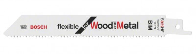 5 lames pour scie sabre S 922 HF Flexible for Wood and Metal - BOSCH - 2608656016