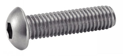Vis à métaux tête bombée hexagonale creuse inox A2 ISO 7380 6X20 boîte de 200 - ACTON - 622026X20