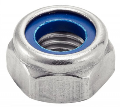 Écrou hexagonal frein indésserrable avec bague nylon inox A2 DIN 985 M8 boîte de 200 - ACTON - 626028