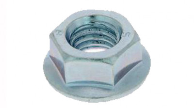 Écrous à embase crantée acier zingué blanc classe 8.8 M5 boite de 500 - Ultima - AFB69235
