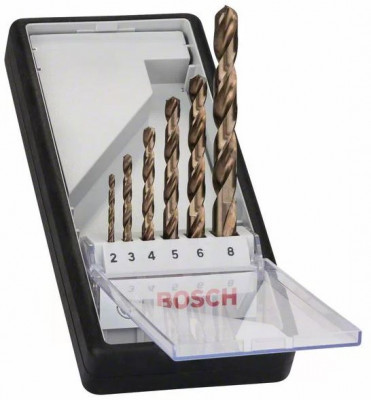 Set de 6 forets métaux cobalt HSS-CO 135 ° Robustline - BOSCH - 2607019924