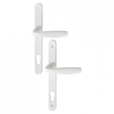 Ensemble sur plaque étroite entraxe 92mm New York type CLE I finition blanc - HOPPE - 3293347
