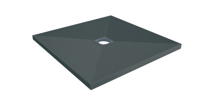 Receveur à carreler 1200x1200x45 PANODUR CLASSIC trou central sans bonde - LAZER - 340120
