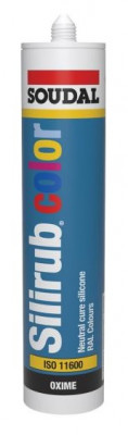 Mastic silicone neutre en couleurs RAL Silirub Color gris anthracite 310ml RAL7016 - SOUDAL - 105831