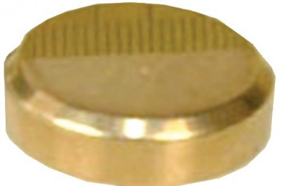 Cache vis plat Ø18mm finition laiton poli boite de 10 pièce - GUITEL - 9020D18S10