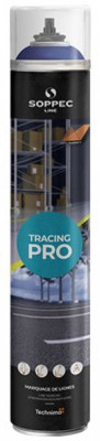 Peinture de marquage au sol TRACING® PRO système PureSPRAY bleu RAL 5017 aérosol 750ml - SOPPEC - 152001O