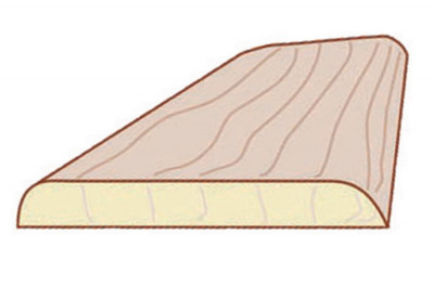 Champlat 2 angles arrondis pin des landes 6 x 35mm 5 x 33 x 2400 mm GASCOGNE