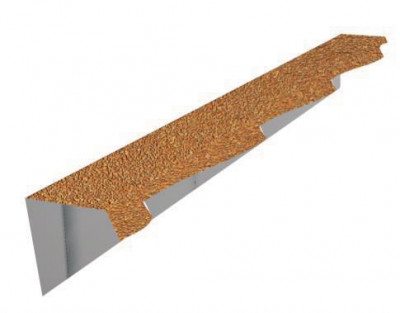 Costière crantée droite Decra classique acier galvanisé brun longueur 1,11 m AERODEK