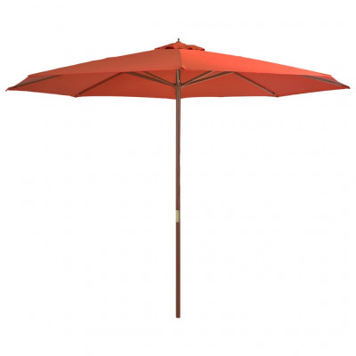 Parasol mobilier de jardin avec mât en bois 350 cm orange 02_0008130