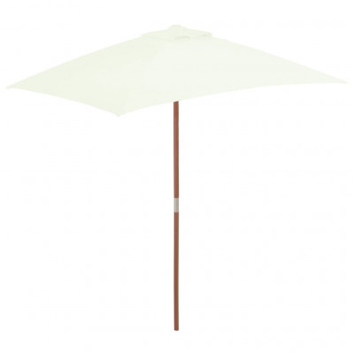Parasol avec mât en bois 150 x 200 cm sable 02_0008111