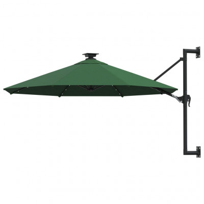 Parasol mural avec mât métallique et led 300 cm vert 02_0008697