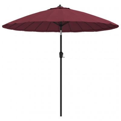 Parasol d'extérieur avec mât en aluminium 270 cm bordeaux 02_0008221