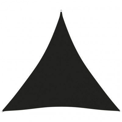 Voile toile d'ombrage parasol tissu oxford triangulaire 5 x 5 x 5 m noir 02_0009908