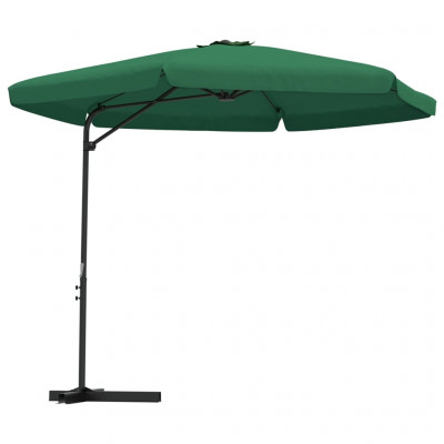 Parasol d'extérieur avec mât en acier 300 cm vert 02_0008195