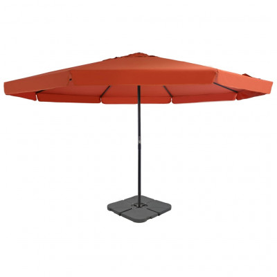 Parasol XXL avec base portable diamètre 5 m terre cuite 02_0008060