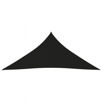 Voile toile d'ombrage parasol tissu oxford triangulaire 3,6 x 3,6 x 3,6 m noir 02_0009816