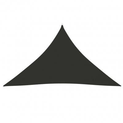 Voile toile d'ombrage parasol tissu oxford triangulaire 5 x 5 x 6 m anthracite 02_0009911