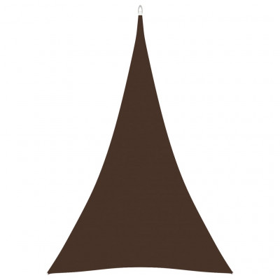 Voile toile d'ombrage parasol tissu oxford triangulaire 4 x 5 x 5 m marron 02_0009892