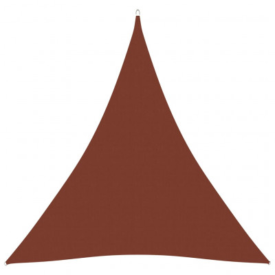 Voile toile d'ombrage parasol tissu oxford triangulaire 4 x 4 x 4 m terre cuite 02_0009871