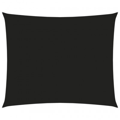 Voile toile d'ombrage parasol tissu oxford rectangulaire 4 x 5 m noir 02_0009696