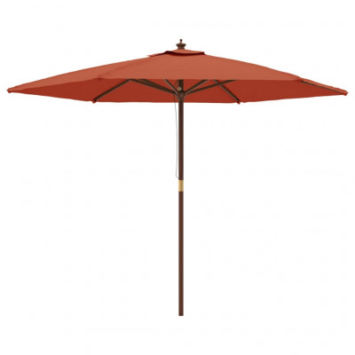 Parasol de jardin avec mât en bois 299 x 240 cm orange 02_0008364