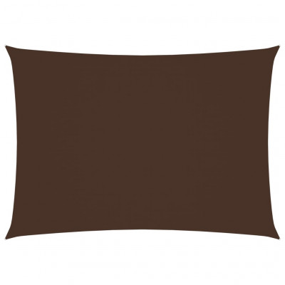 Voile toile d'ombrage parasol tissu oxford rectangulaire 2 x 4 m marron 02_0009610