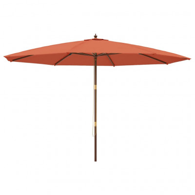 Parasol de jardin avec mât en bois 400 x 273 cm orange 02_0008366