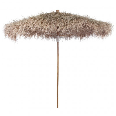 Parasol en bambou avec toit en feuille de bananier 210 cm 02_0008581