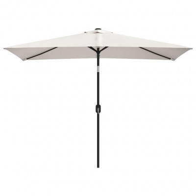 Parasol de jardin 200 x 300 cm rectangulaire blanc sable 02_0008031