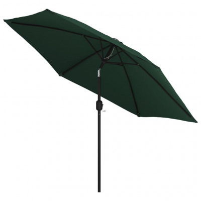 Parasol meuble de jardin en porte-à-faux 3 m vert 02_0008601