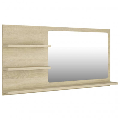 Miroir de salle de bain 90 x 10,5 x 45 cm chêne 02_0006927