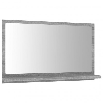 Miroir de bain 60 x 10,5 x 37 cm bois d'ingénierie gris 02_0006900