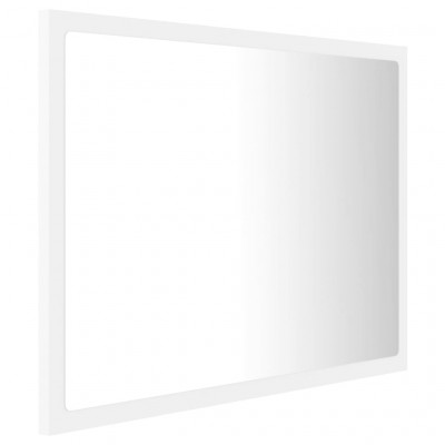 Miroir à led de salle de bain 60 x 8,5 x 37 cm acrylique blanc 02_0006981