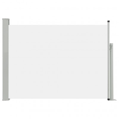 Auvent paravent store brise-vue latéral rétractable de patio jardin terrasse balcon protection visuelle écran 100 x 500 cm crème 02_0007190