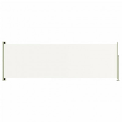 Auvent paravent store brise-vue latéral rétractable de patio jardin terrasse balcon protection visuelle écran 200 x 600 cm crème 02_0007364