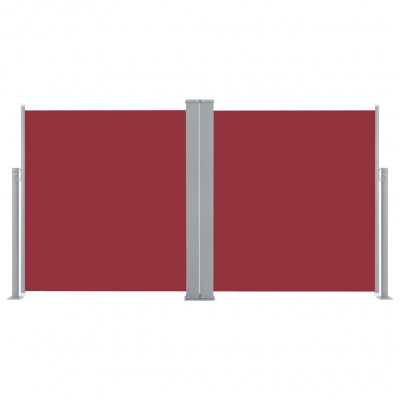 Auvent paravent store brise-vue latéral rétractable de patio jardin terrasse balcon protection visuelle écran 160 x 600 cm rouge 02_0007462