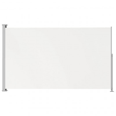 Auvent paravent store brise-vue latéral rétractable de patio jardin terrasse balcon protection visuelle écran 220 x 300 cm crème 02_0007370