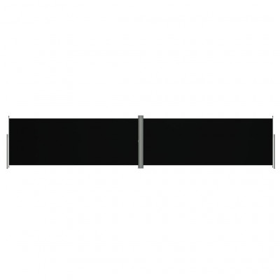 Auvent paravent store brise-vue latéral rétractable de patio jardin terrasse balcon protection visuelle écran 200 x 1000 cm noir 02_0007444
