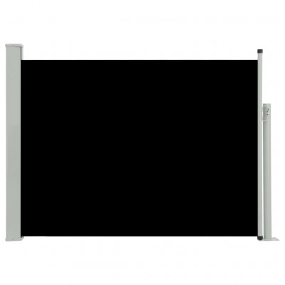 Auvent paravent store brise-vue latéral rétractable de patio jardin terrasse balcon protection visuelle écran 100 x 500 cm noir 02_0007193