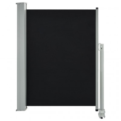 Auvent paravent store brise-vue latéral rétractable de patio jardin terrasse balcon protection visuelle écran 100 x 300 cm noir 02_0007179