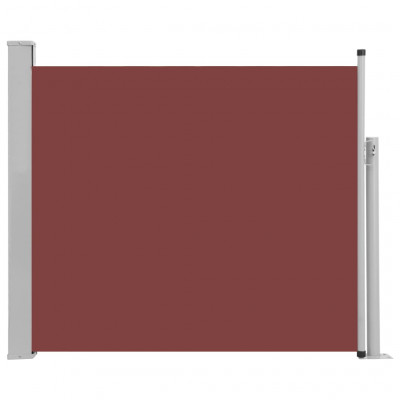 Auvent paravent store brise-vue latéral rétractable de patio jardin terrasse balcon protection visuelle écran 100 x 300 cm marron 02_0007184