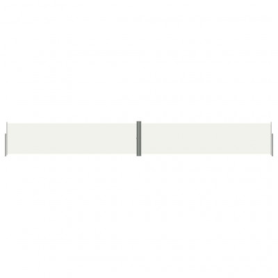 Auvent paravent store brise-vue latéral rétractable de patio jardin terrasse balcon protection visuelle écran 160 x 1200 cm crème 02_0007165