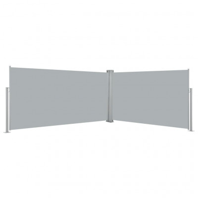 Auvent paravent store brise-vue latéral rétractable de patio jardin terrasse balcon protection visuelle écran 160 x 600 cm gris 02_0007100