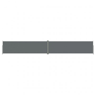Auvent paravent store brise-vue latéral rétractable de patio jardin terrasse balcon protection visuelle écran 180 x 1200 cm anthracite 02_0007119