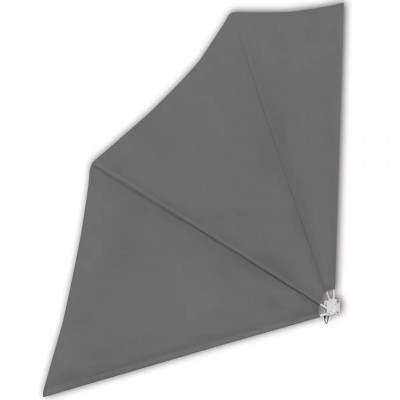 Auvent paravent store brise-vue latéral rétractable de patio jardin terrasse balcon protection visuelle écran 140 x 140 cm gris 02_0007058