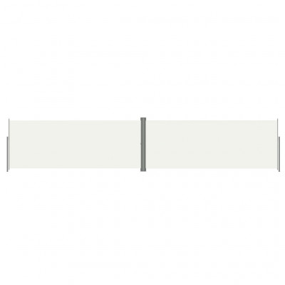 Auvent paravent store brise-vue latéral rétractable de patio jardin terrasse balcon protection visuelle écran 200 x 1000 cm crème 02_0007171