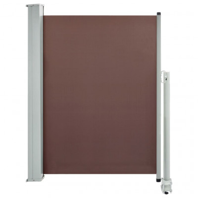 Auvent paravent store brise-vue latéral rétractable de patio jardin terrasse balcon protection visuelle écran 100 x 300 cm marron 02_0007185