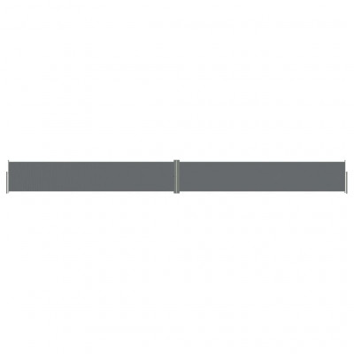 Auvent paravent store brise-vue latéral rétractable de patio jardin terrasse balcon protection visuelle écran 117 x 1200 cm anthracite 02_0007107