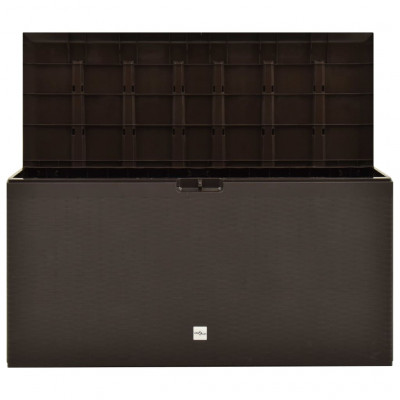 Coffre boîte meuble de jardin rangement 114 x 47 x 60 cm marron 02_0013094
